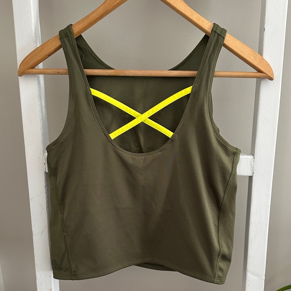 Adidas Aeroready Primegreen Criss Cross Cropped Tank